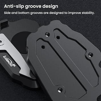 Compatible With HONDA CRF1100 ALL/CRF1100DL2L(ADV) Kickstand Extension Pad Replacement ,Motorcycle Side Stand Foot Enlarger Plate Extender ,CNC Process Side/Bottom Anti Slip Design
