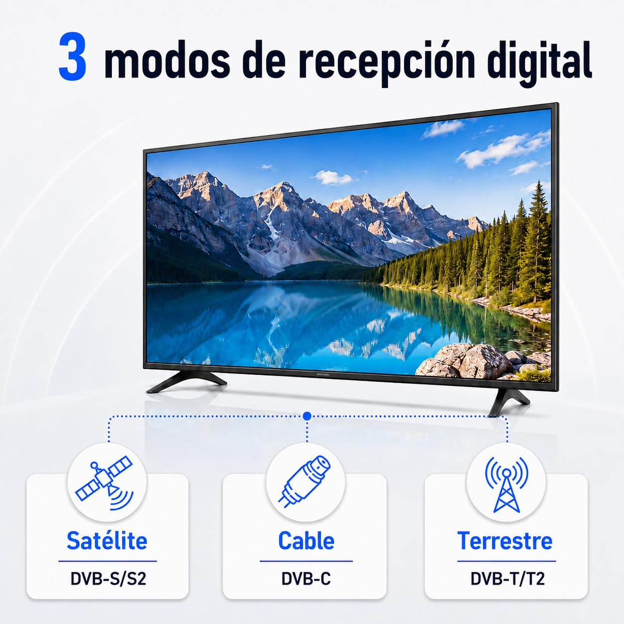 TuTu TU25Q1FQ-T8 Smart TV 25 Pulgadas (64 cm), QLED Full HD Televisor con Tizen OS, Wi-Fi, Bluetooth, App Store, Airplay, Sintonizador Digital, Prime Video, Netflix, Pluto TV y Más