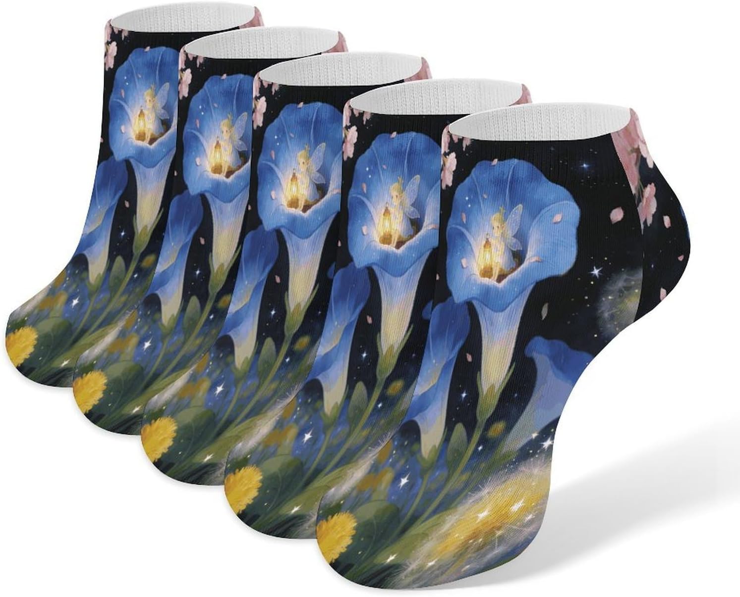The Magellanic Clouds Ankle Sock,Cushioned Crew Socks Low Cut Compression Running Sock with Ankle Support for Men Women(5 Pairs)