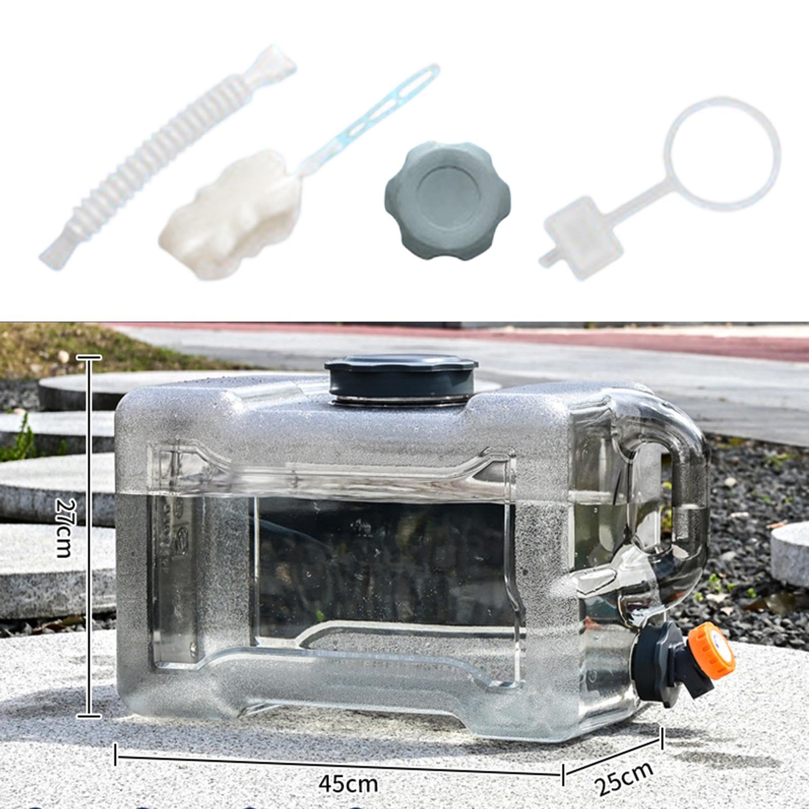 Camping Wasserkanister mit Abnehmbarem Hahn Ergonomisch Verstärktem Griff Und Großer Öffnung für Einfache Reinigung Wiederverwendbare Wasserflasche