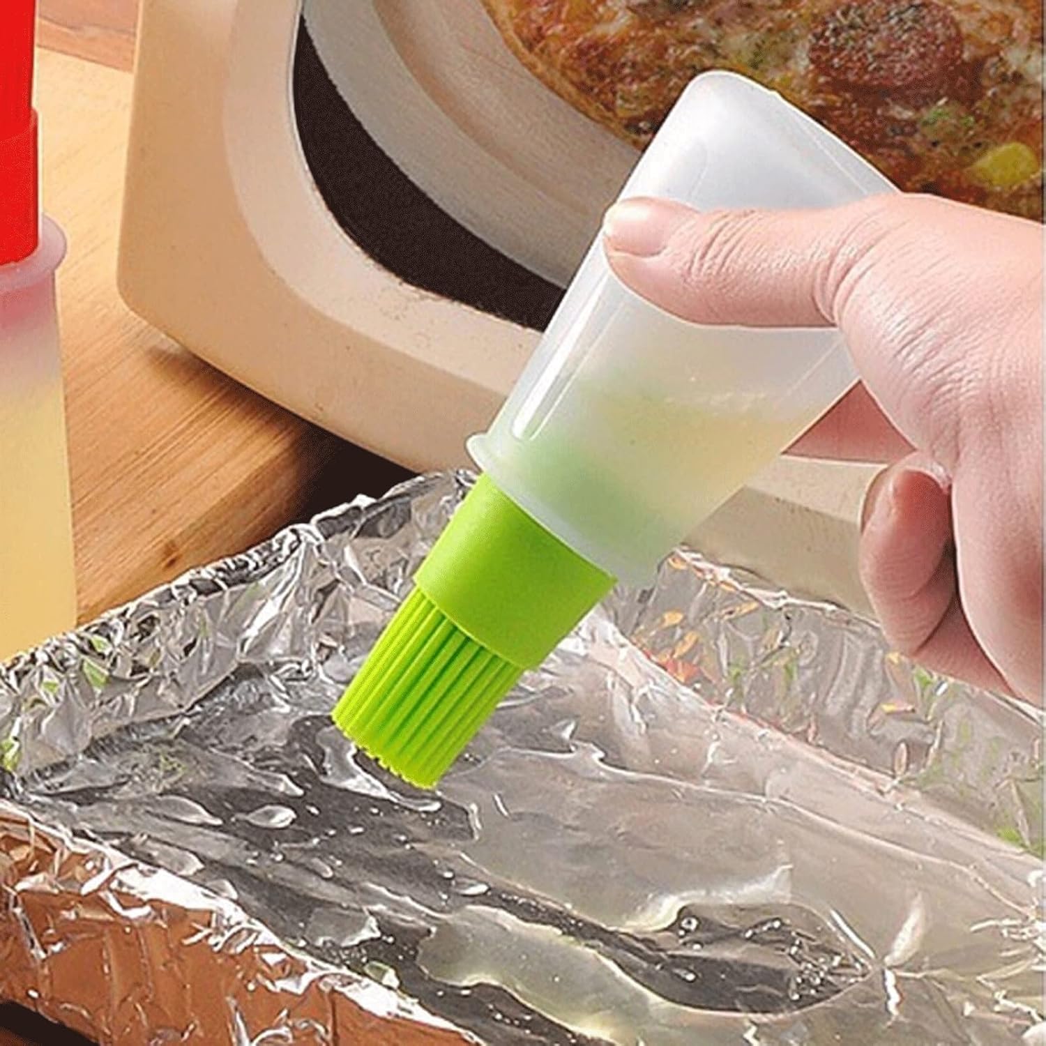 Oil BBQ Portable Silicone Oil with Brush Grill Oil Brushes Liquid Oil Pastry Kitchen Baking BBQ Accessories Kitchen Tool
