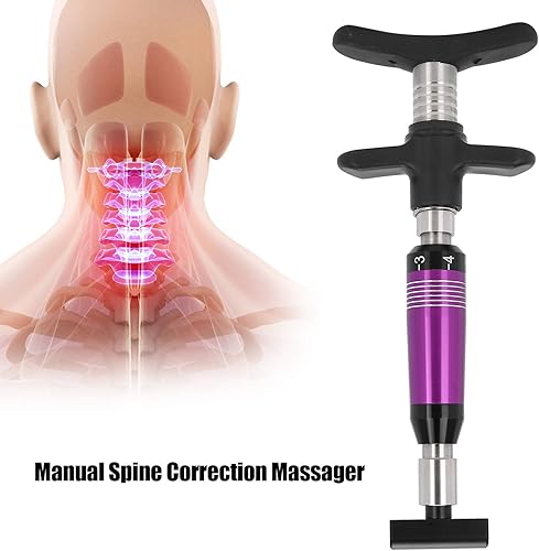 Miniatura 5 de YUYTE Herramienta de ajuste quiropráctico manual de columna vertebral, pistola de masaje de 6 engranajes, ajuste de vertebración cervical espondy