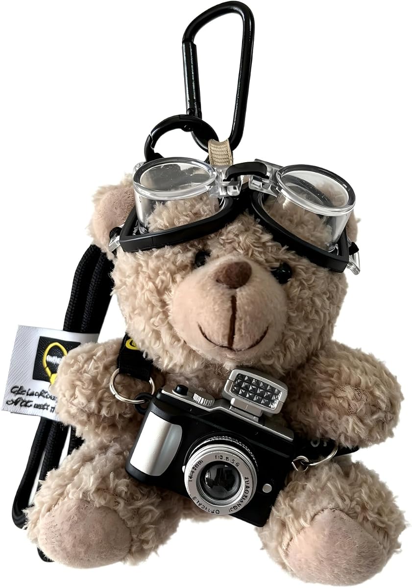 Bear Plush Keychain ，Bear Bag Charm for Backpacks Handbags Purses，Cute Stuff Gifts for Women Teens