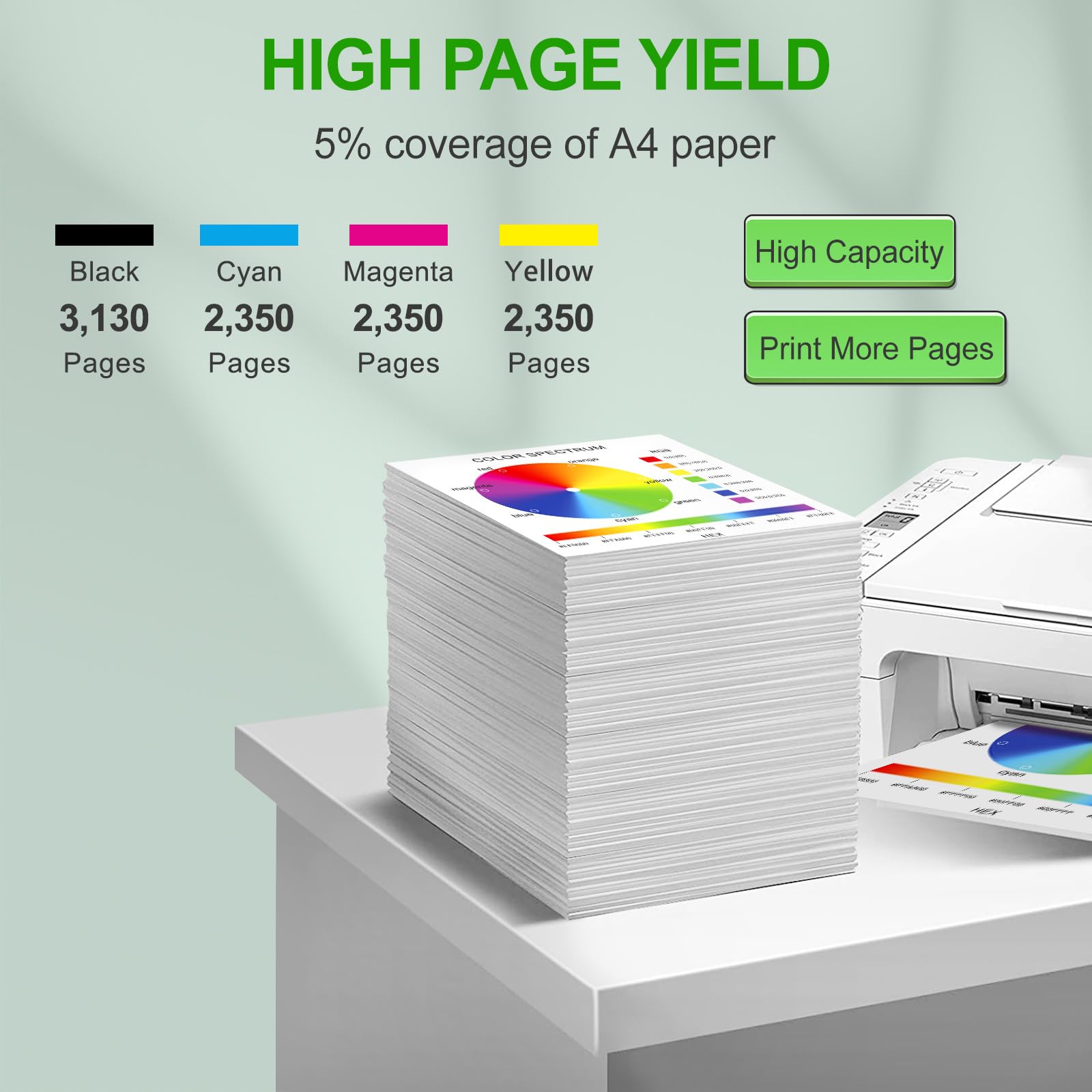 Kit 4 Cartouches Toner Compatible Canon 067/067H | Pour MF655Cdw, LBP631Cw, Etc. | Noir, Cyan, Jaune, Magenta - 2