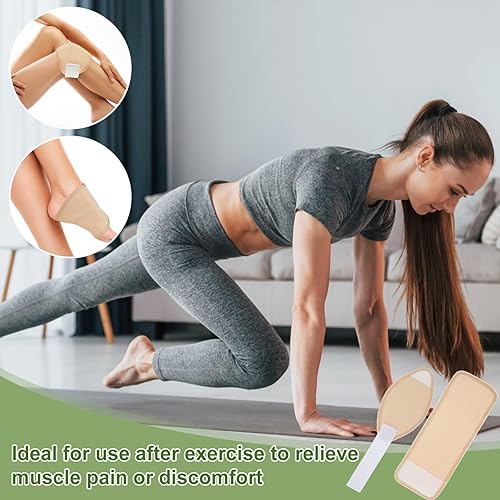 Miniatura 3 de HOTBEST Paquete de 4 unidades de aceite de ricino para pies, tobillo, mano, pierna, brazo, rodillas y codos, envoltura de aceite de ricino