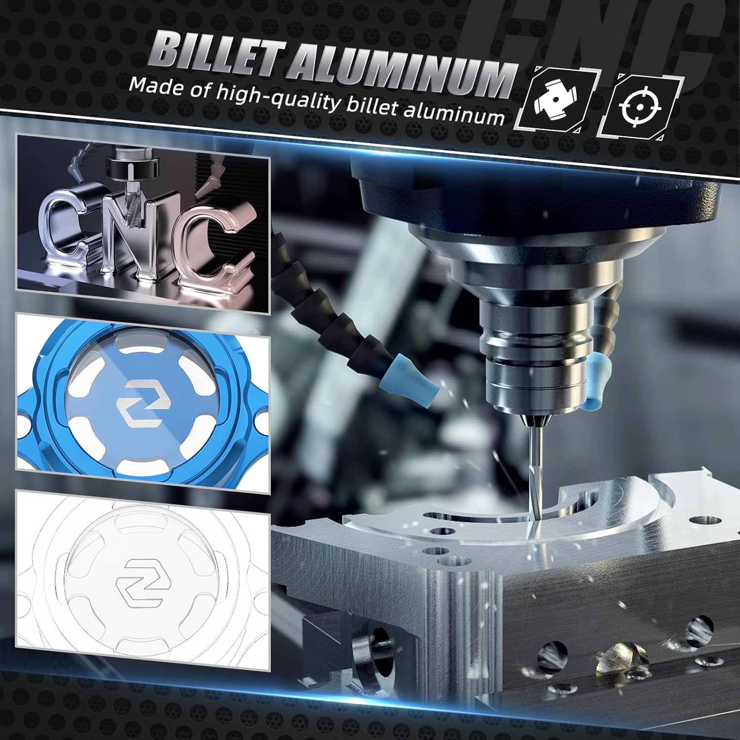 NICECNC Blue Engine Oil filtrar Cap Cover BHR-13447-00-00 Compatible with Yamaha YZ450F 2023-2024 YZ450FX 2024 WR450F 2024,See Fitment