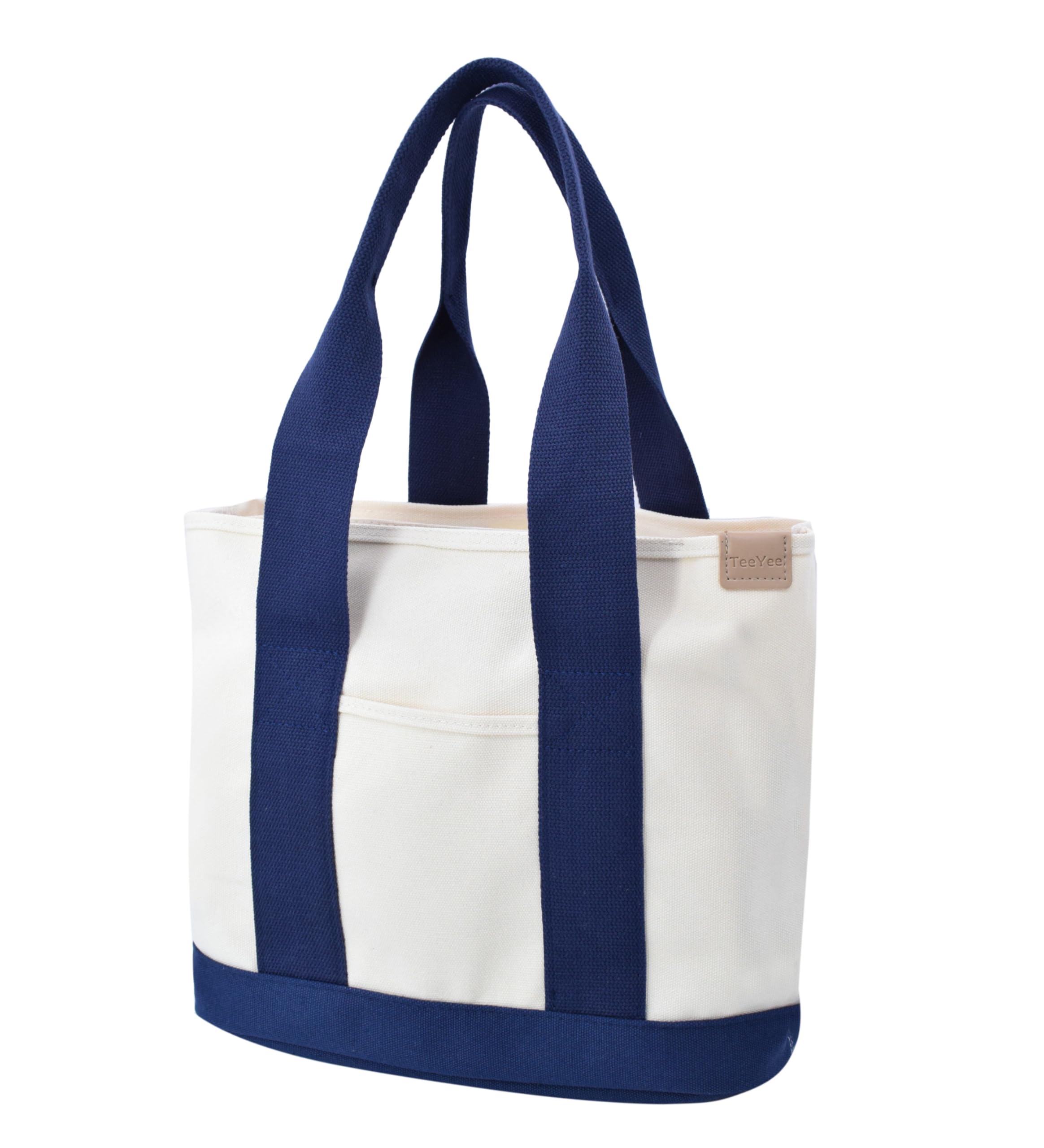 TeeYee 16oz Canvas Tote Bag Casual Multi pockets Handbags Large Capacity Shopping Shoulder Bag with Pocket Bags Work Purses | Shopper bag, Zipper