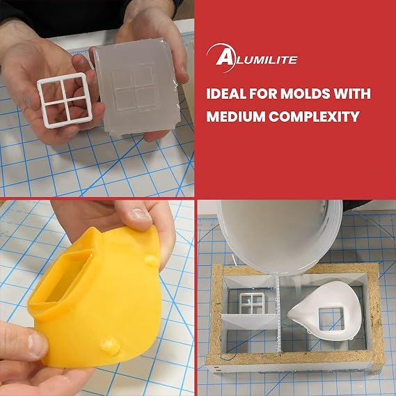 Alumilite Plat 10 Platinum Silicone Mold-Making Kit 2 lbs (1 lb Part A + 1 lb Part B) - 2-Part Liquid Silicone Rubber for Making Molds to Cast Resin & Food-Safe Shapes for Fondants, Cakes, Chocolate