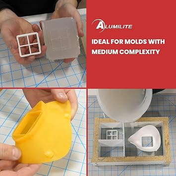 Alumilite Plat 10 Platinum Silicone Mold-Making Kit 2 lbs (1 lb Part A + 1 lb Part B) - 2-Part Liquid Silicone Rubber for Making Molds to Cast Resin & Food-Safe Shapes for Fondants, Cakes, Chocolate
