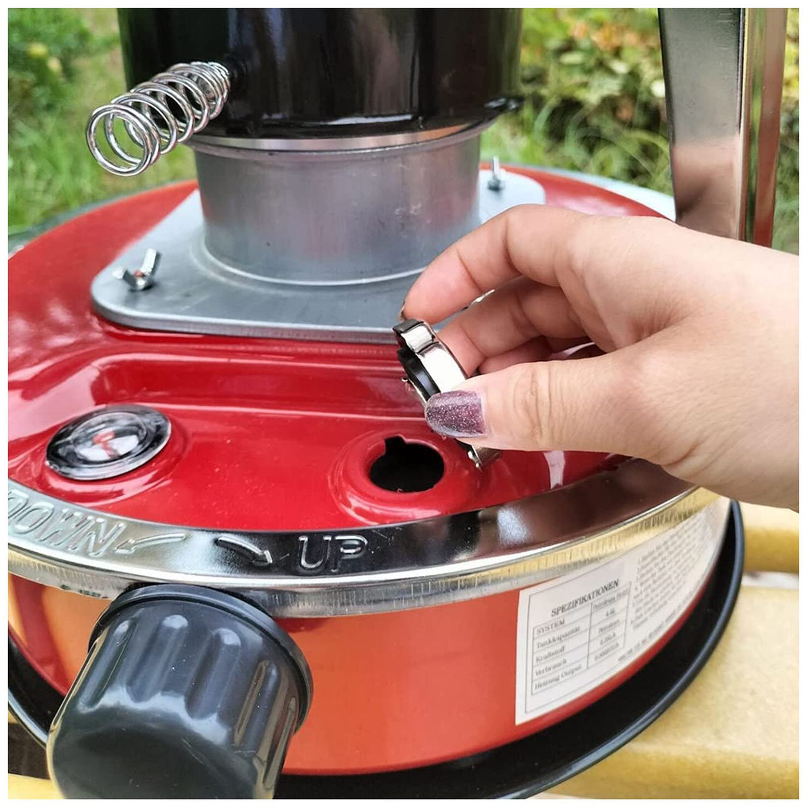 Calentador de Queroseno Portátil, Quemador de Queroseno para Estufas de Interior, Calentador de Parafina de Aceite para Camping Al Aire Libre/4.6Lred