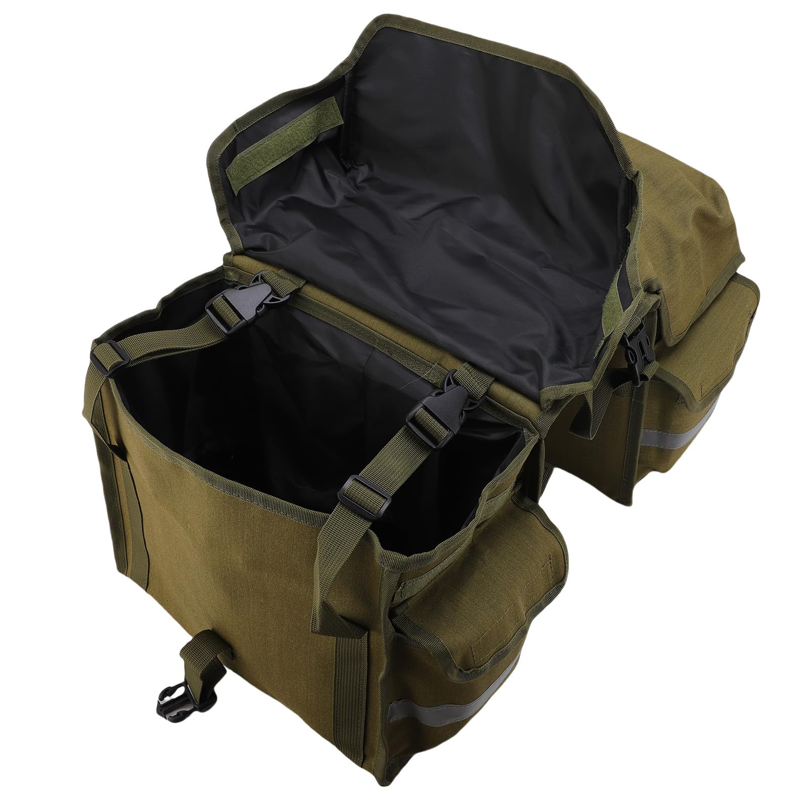 Aramox Borsa Doppia per Sedile Bici, Borsa Portaoggetti Posteriore per Bici Impermeabile con Grande capacità, Design Riflettente e di Cinghie Stabile per Pendolari in Bicicletta (30L)