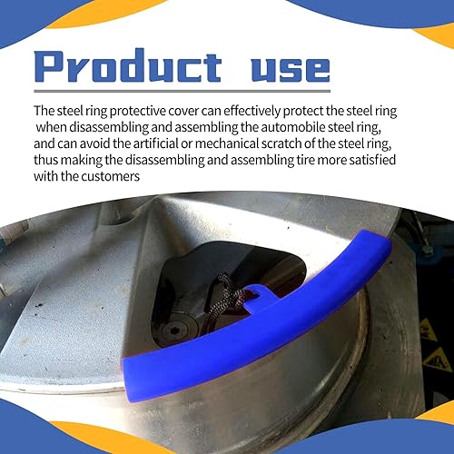 Miniatura 5 de GKmow 4 piezas de cubierta protectora para llanta de neumático de automóvil, protector de neumático de repuesto de cubo de fijación grueso,