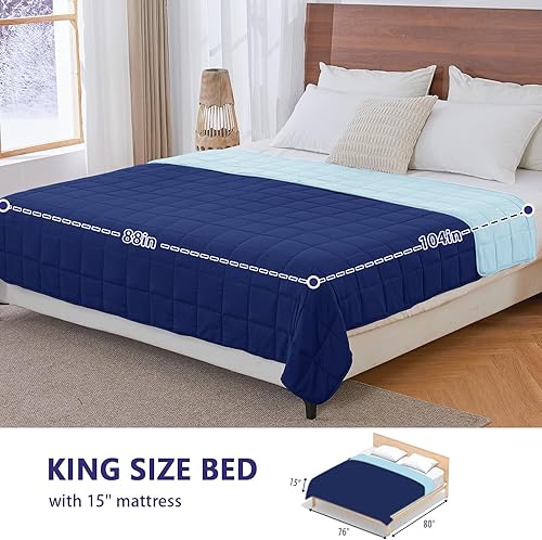 Vista 328 de yescool - Manta con peso, 10 libras, fresca, transpirable, con cuentas de cristal prémium, lavable a máquina, para dormir, 90-110 libras, 41 x 60