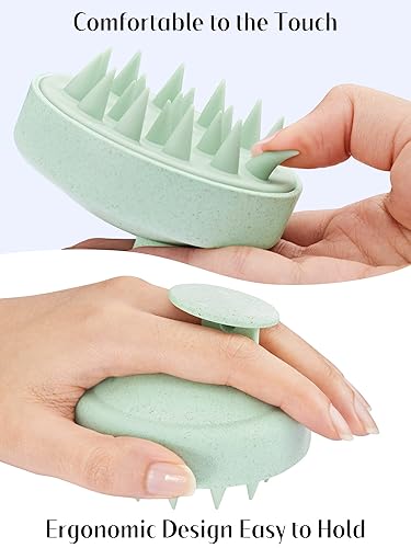 Miniatura 5 de HEETA Scalp Massager Hair Growth, Soft Silicone Scalp Scrubber Shampoo Brush for Exfoliation, Dandruff Removal & Head Massage Stress Relax, Wet &