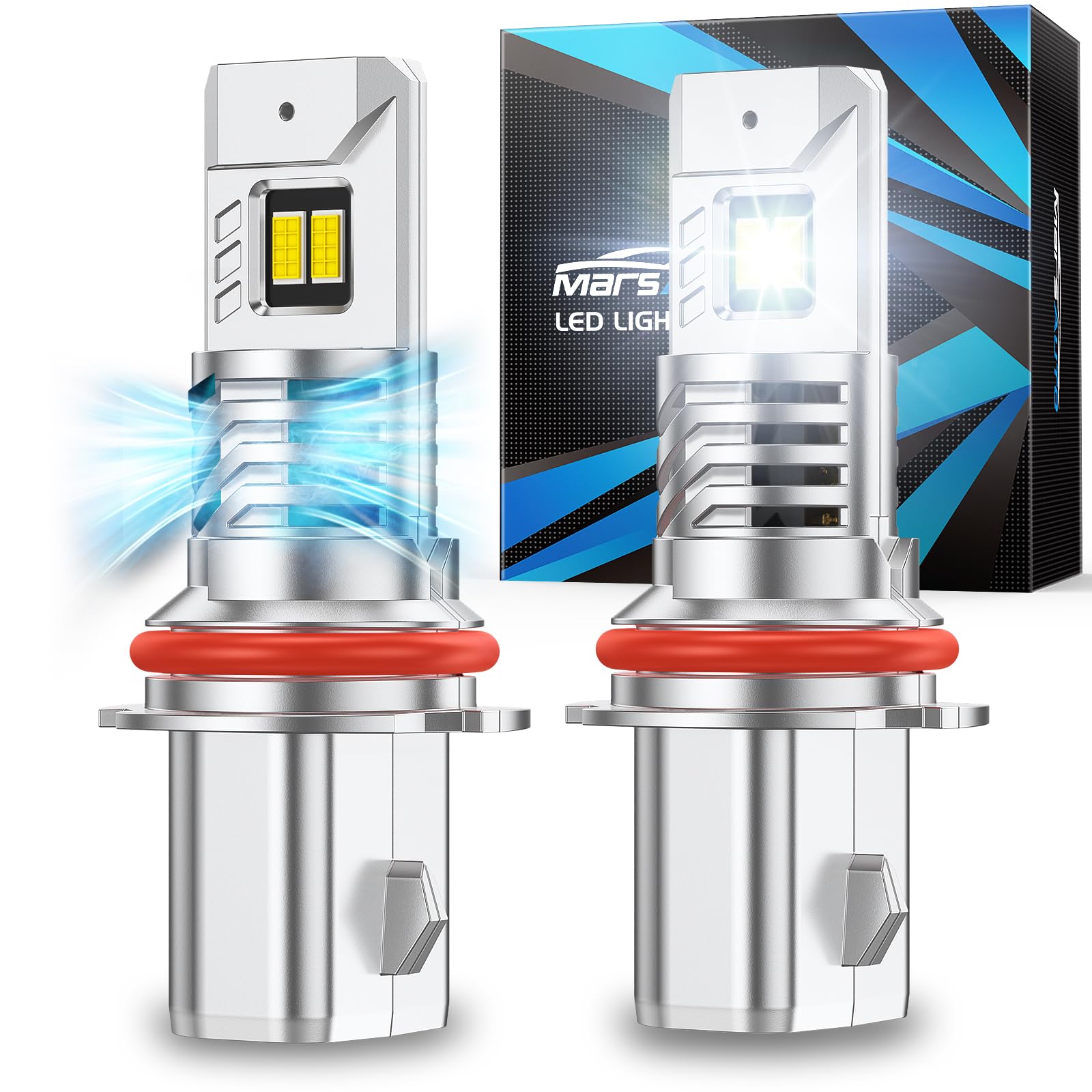 Marsauto - 9004 led lights for car - High Performance Halogen Headlight Bulb, High Beam, Low Beam and Fog Replacement Bulb (Contains 2 Bulbs)