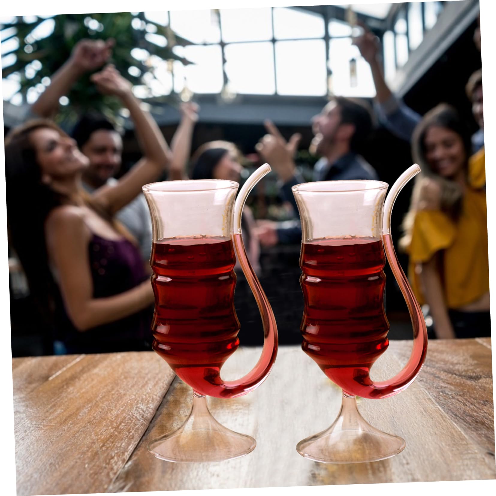 3 Sätze Mojito Cocktailgläser Mit Strohhalm Transparentes Trinkglas Für Zuhause Vielseitig Einsetzbar Für Saft Wein Und Party 2 Stück * 3