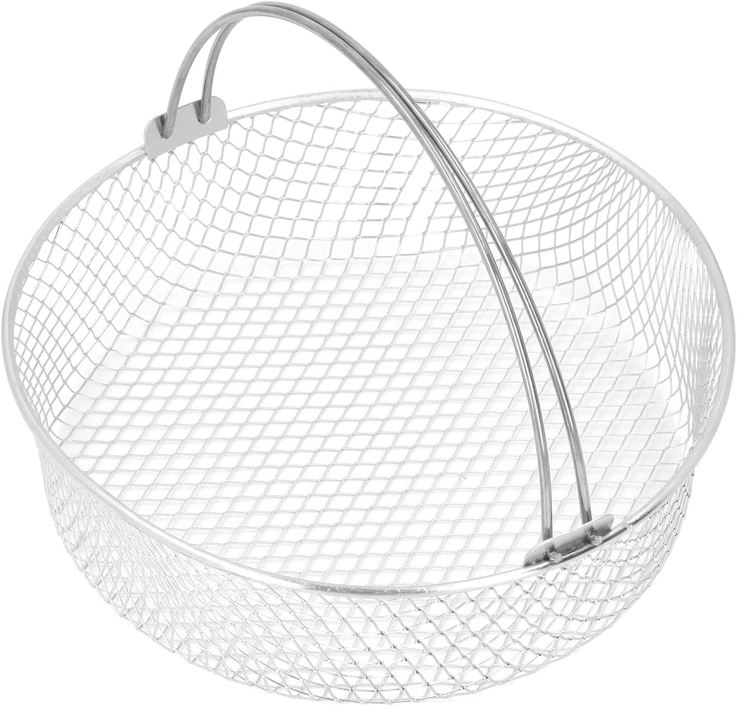 Stainless Steel Fry Basket with Handle, French Fries Holder Deep Fryer Baskets, French Chip Frying Serving Basket, Strainer Colander for French Chips, Onion Rings, Chicken