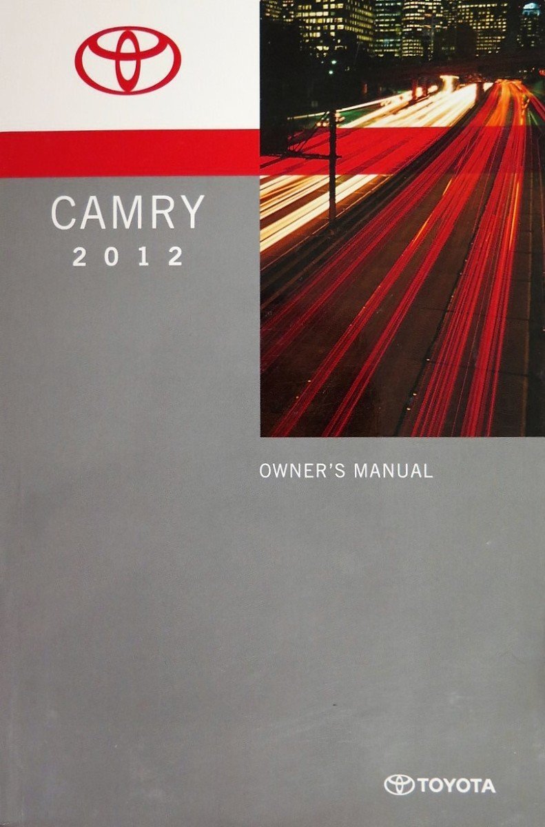 Front cover of the 2012 Toyota Camry Owner's Manual set