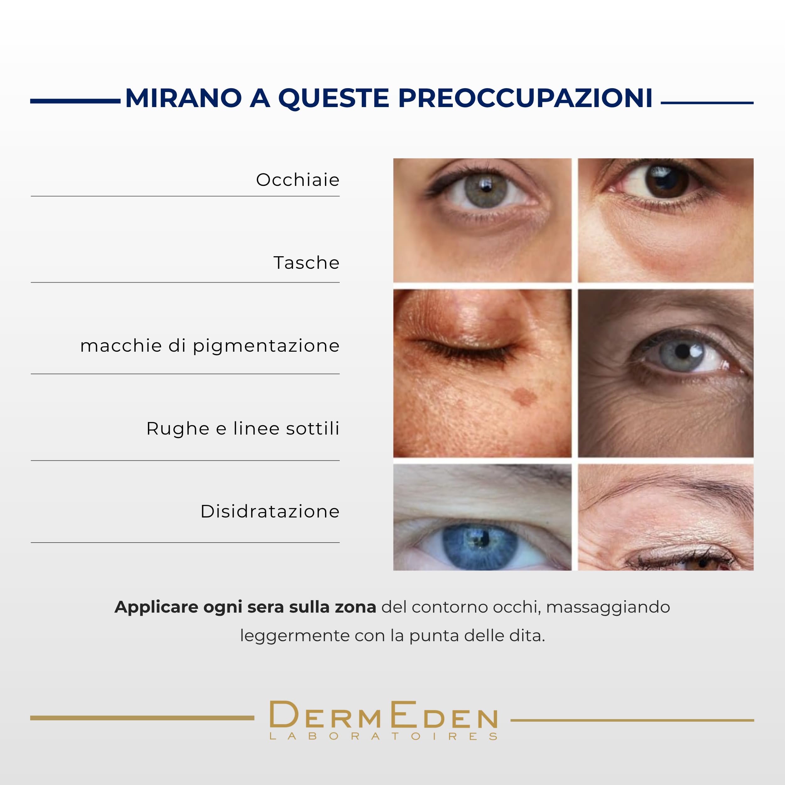 Laboratoires DermEden - Contorno occhi intenso 15 ml - Agisce su rughe, macchie e rilassamento cutaneo - Rispetta la fragilità del contorno occhi - Prodotto in Francia