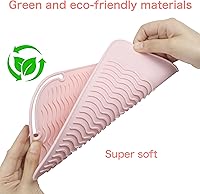 Vista 8 de Heysam Alfombrilla de silicona resistente al calor para herramientas para el cabello, almohadilla térmica, cubierta de alfombra de viaje para Rubor