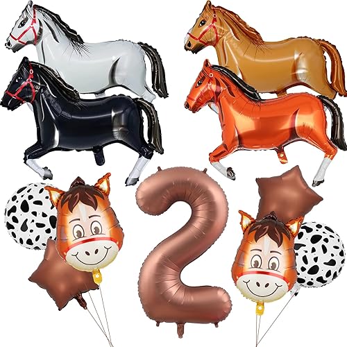Miniatura 1 de 9 globos de fiesta de vaquero, decoraciones de fiesta de cumpleaños de caballo vaquero occidental, suministros de fiesta de vaquero para fiesta de