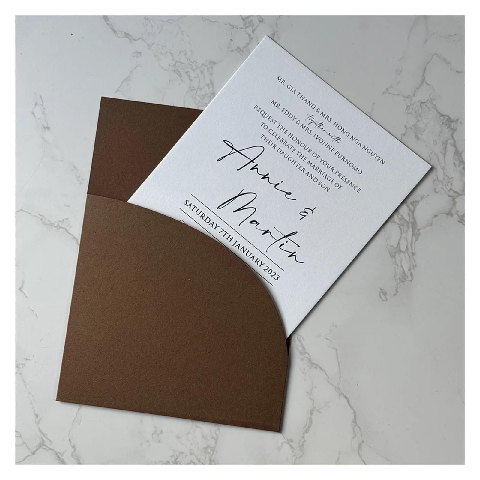 Einladungsumschläge für Hochzeitseinladungen, Verlobung, XV, Geburtstag, Taufe, einfache Einladungen, Umschläge, 12,7 x 17,8 cm, 10 Stück