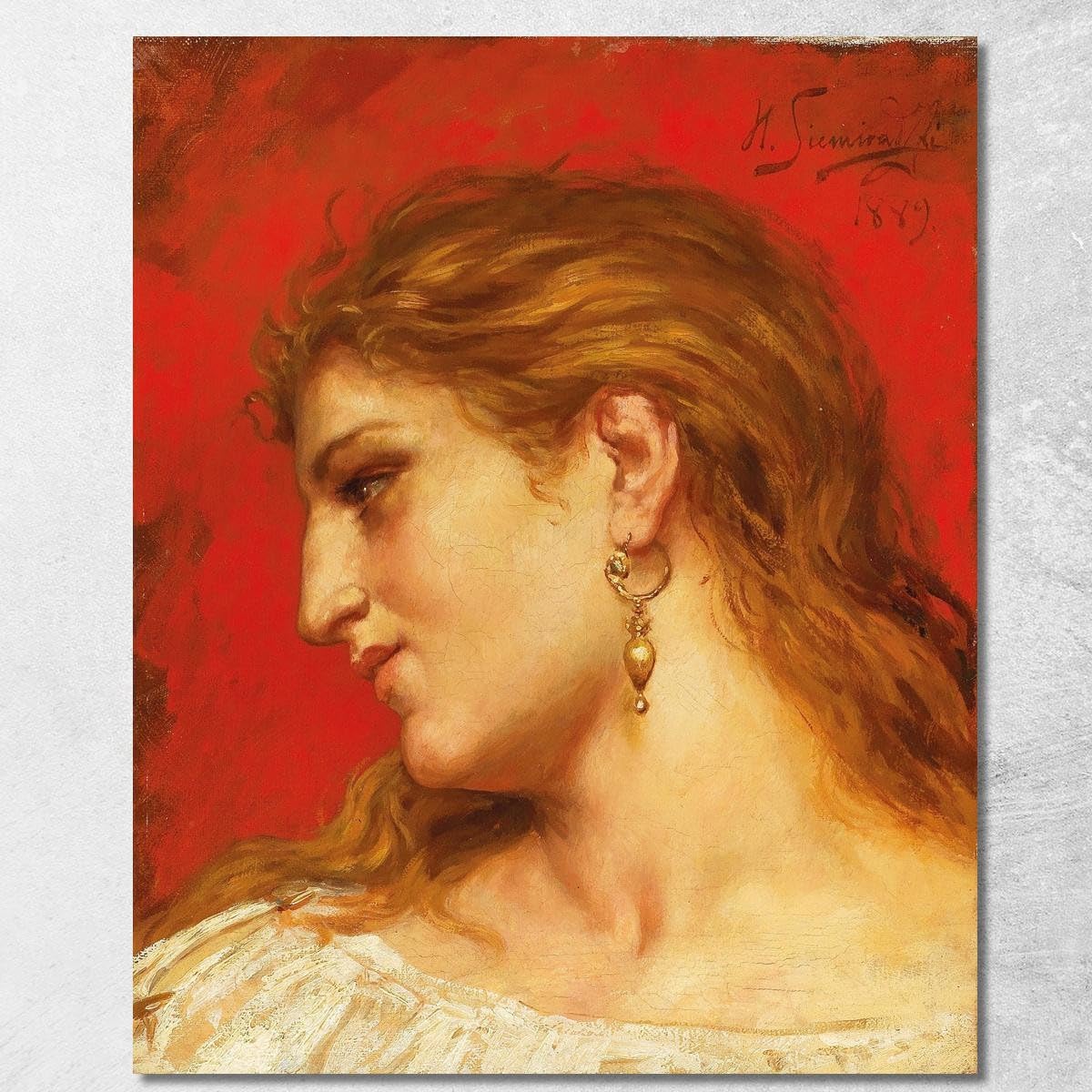 Tableau Henryk Siemiradzki Frine Eleusi | Échappée poétique en toile Fine Art unique