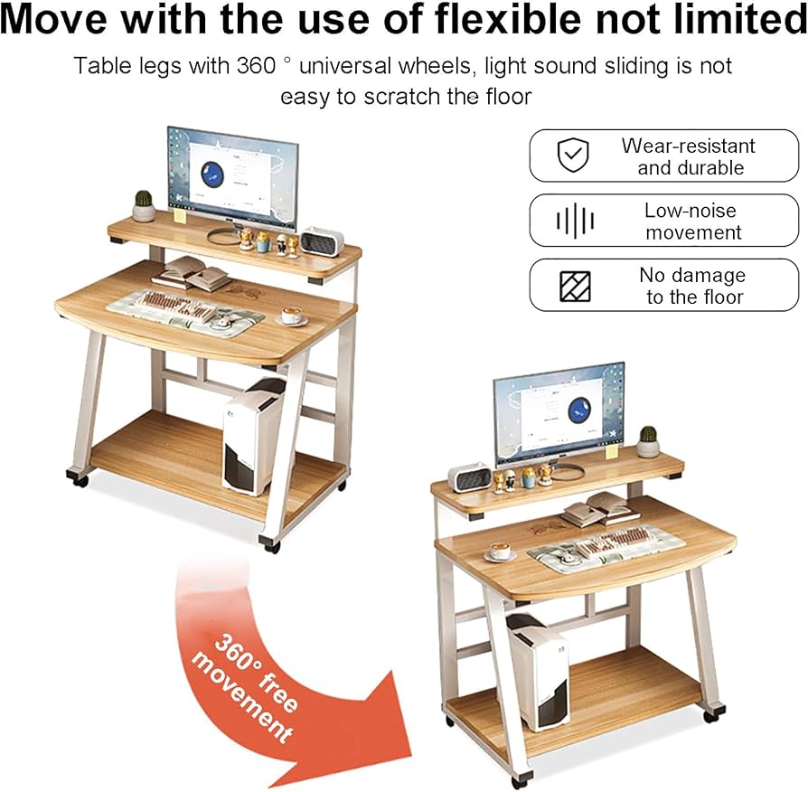 パソコンデスク rin パソコンデスク rin Amazon | 車輪付きローリングコンピュータデスク