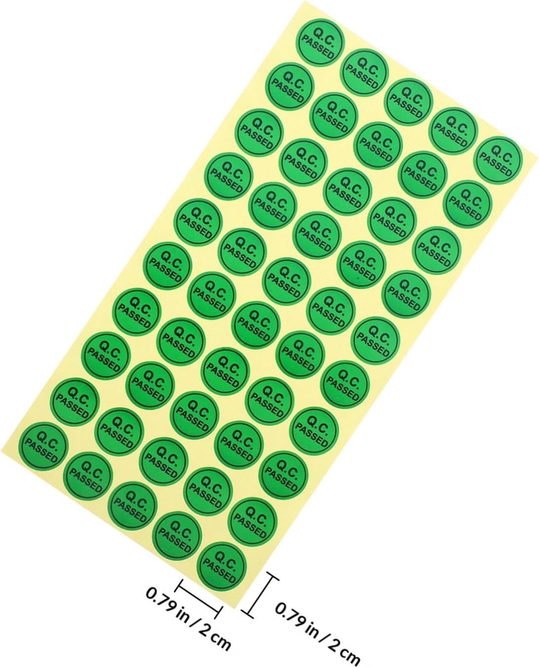 1000pcs Green Qc Passed Labels Self Adhesive Coated Paper Tags image 2