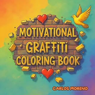 MOTIVACIONAL GRAFFITI COLORING BOOK: Urban coloring book to lift your spirits