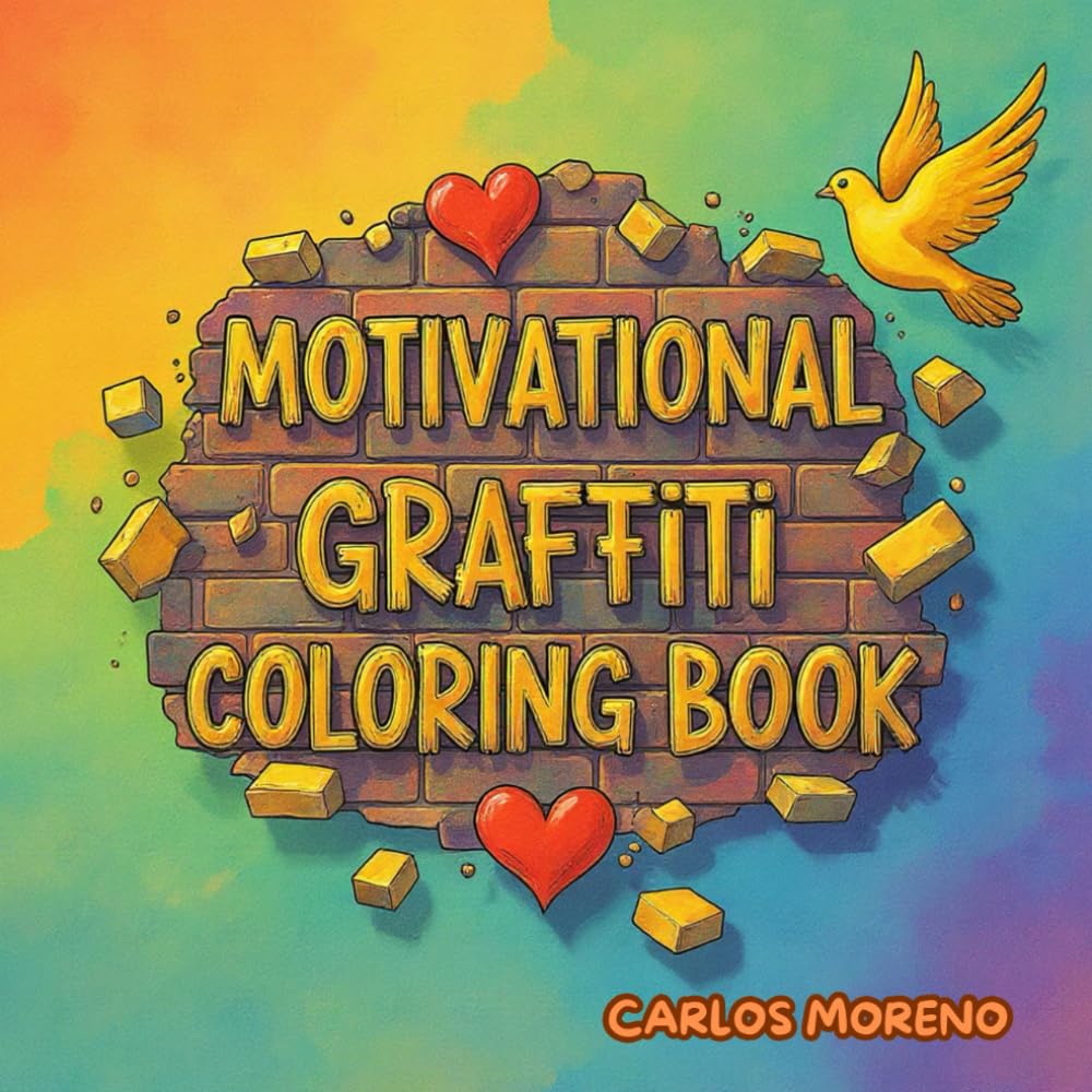 MOTIVACIONAL GRAFFITI COLORING BOOK: Urban coloring book to lift your spirits (COLORING BOOKS FOR ALL AGES)