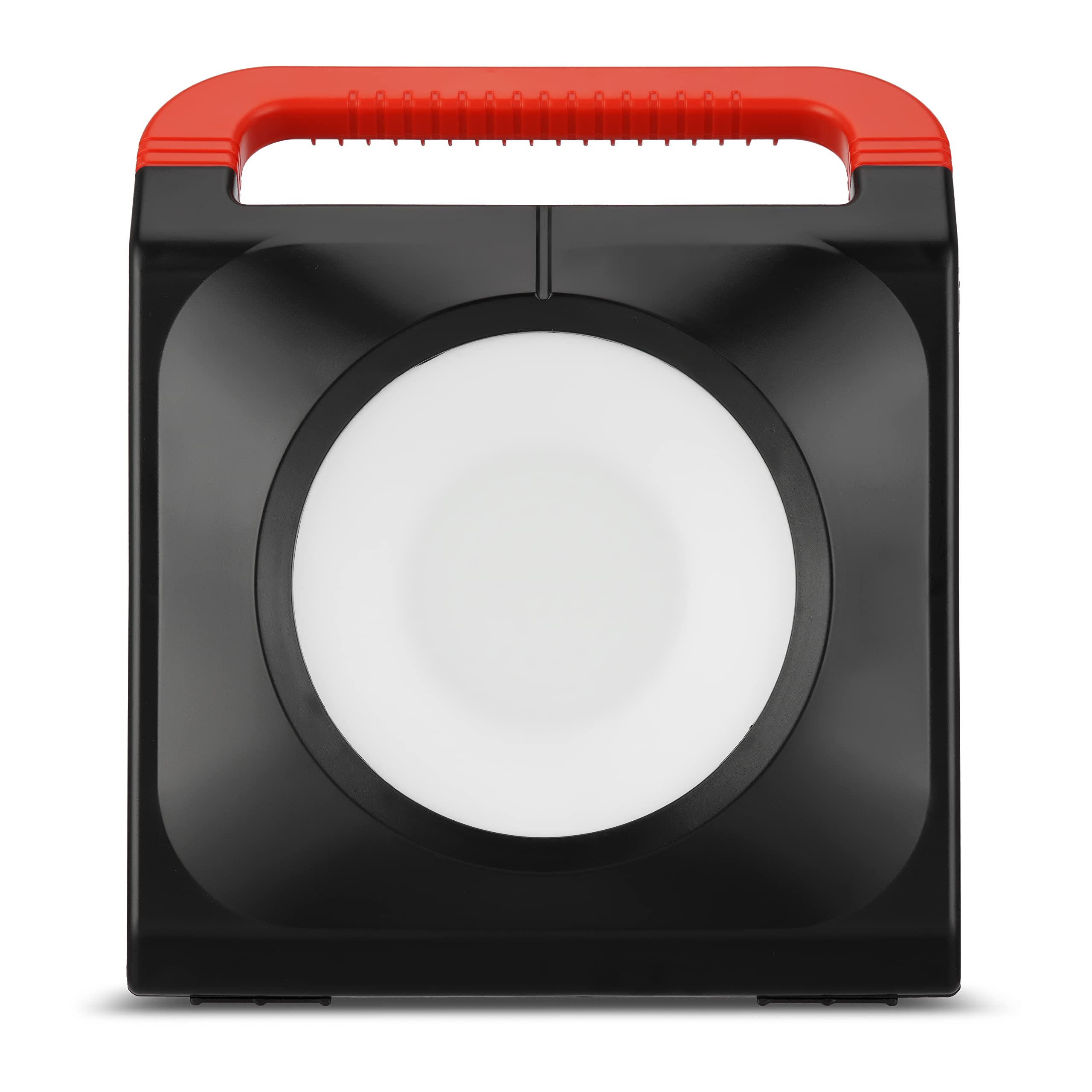 REV WORKLIGHT Baustrahler - Arbeitsleuchte mit zwei Steckdosen, 50W, 4300lm, 6500k, IP54, schwarz