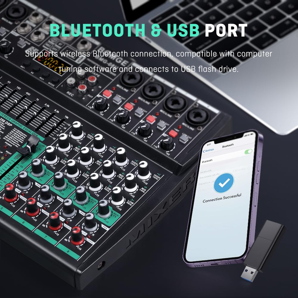 Amazon | BOMGE プロフェッショナル オーディオ ミキサー サウンド