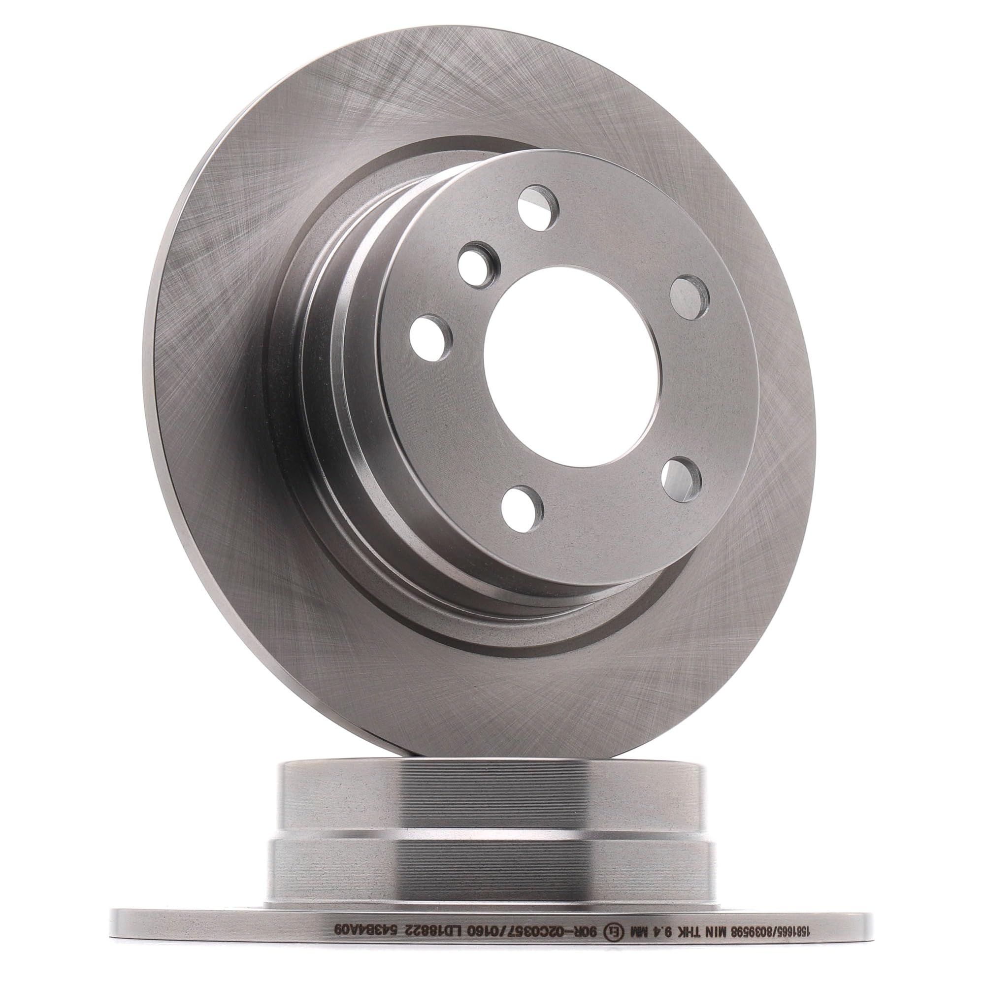 RIDEX 82B0806 2x Disco freno Posteriore senza viti/bulloni Compatibilità con BMW 1 Hatchback F20