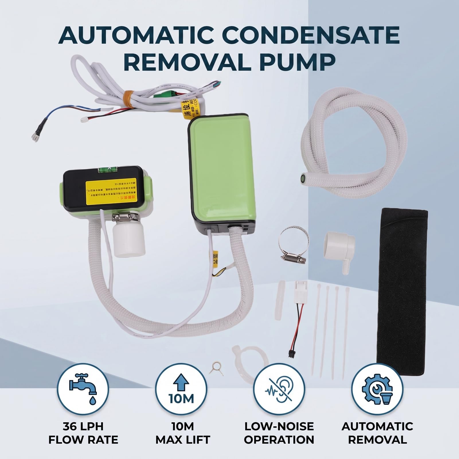 Pompe de Relevage pour Condensat de Climatisation, 10m de Hauteur