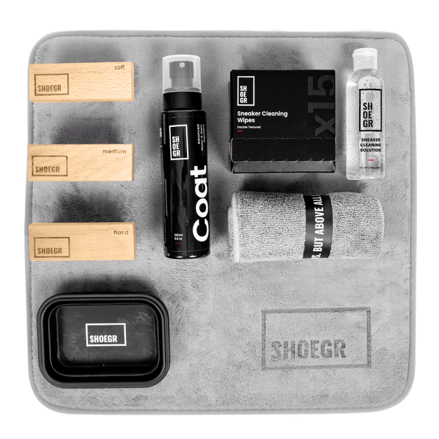 SHOEGR Supreme Shoe Cleaning Kit with Shoe Protector Spray | Shoe Cleaner with Mat & Foldable Bowl | Sneaker Cleaning Solution | Shoes Cleaning Wipes (Pack of 15) | RPL for Shoes (B0C6XKR59T) Amazon Price History, Amazon Price Tracker