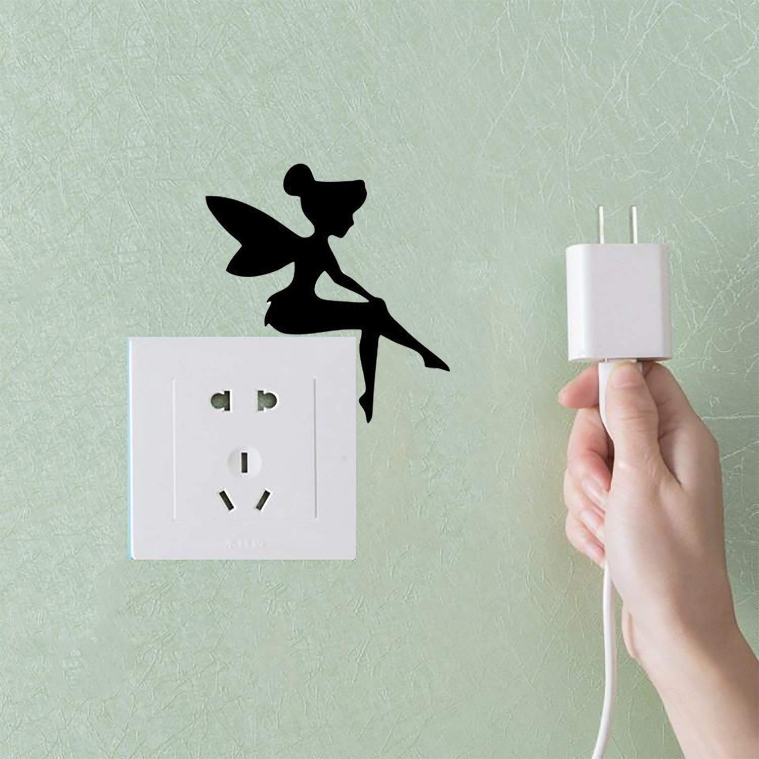 4pack Cartoon Sticker Commutateur Résistant à L'eau, PVC Switch Socket Décorations Stickers Muraux Art Mural Wall Sticker.