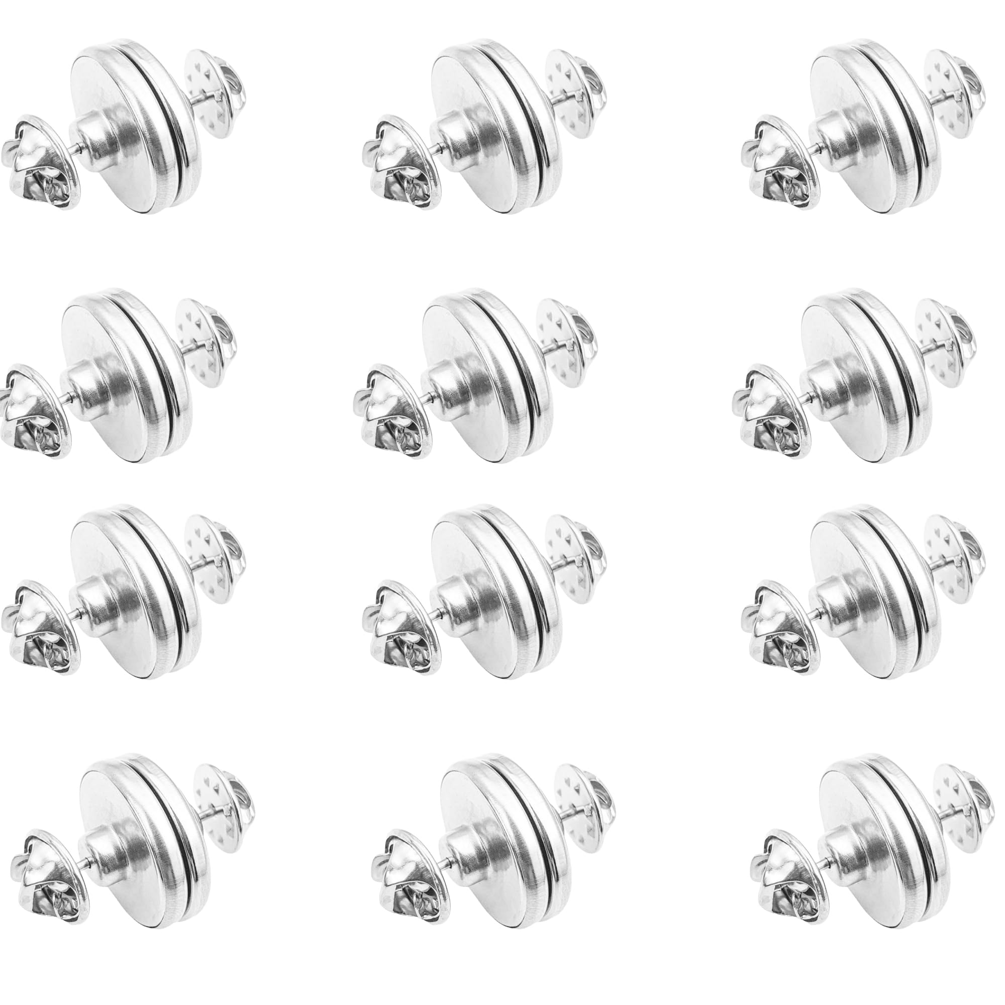 DWUENT 12Pairs Curtain Magnets 20mm - Double-Sided Magnetic Clips for Light Blocking, Curtain Spacers & Gazebo Weights, Tool-Free Installation for Home Bedroom Office Outdoor Use