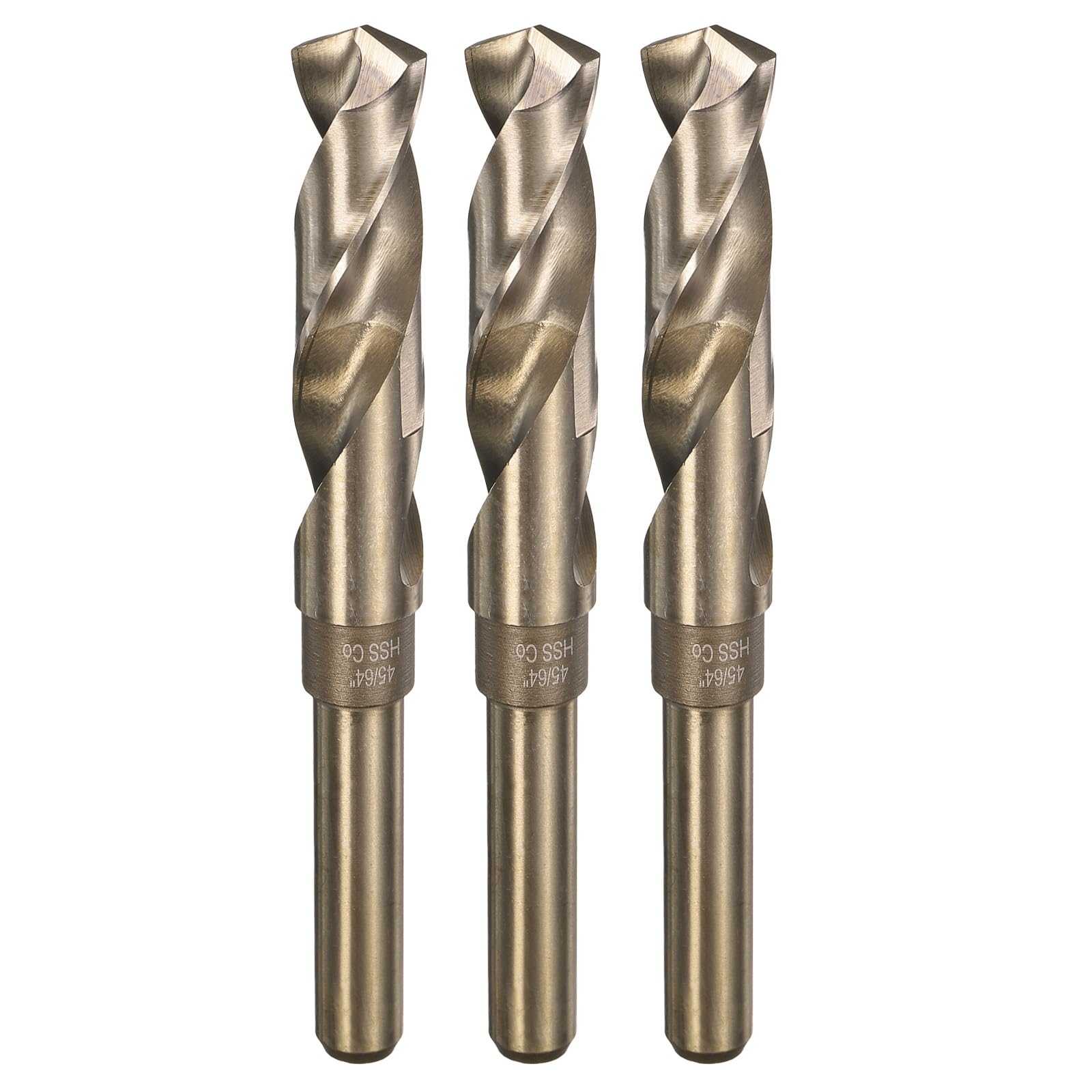 QUARKZMAN 3pz 45/64" Punte da Trapano a Spirale in Cobalto M35, Punte da Trapano Jobber in Acciaio ad Alta Velocità per Acciaio Inossidabile, Metallo Indurito, Ghisa, Alluminio, Plastica