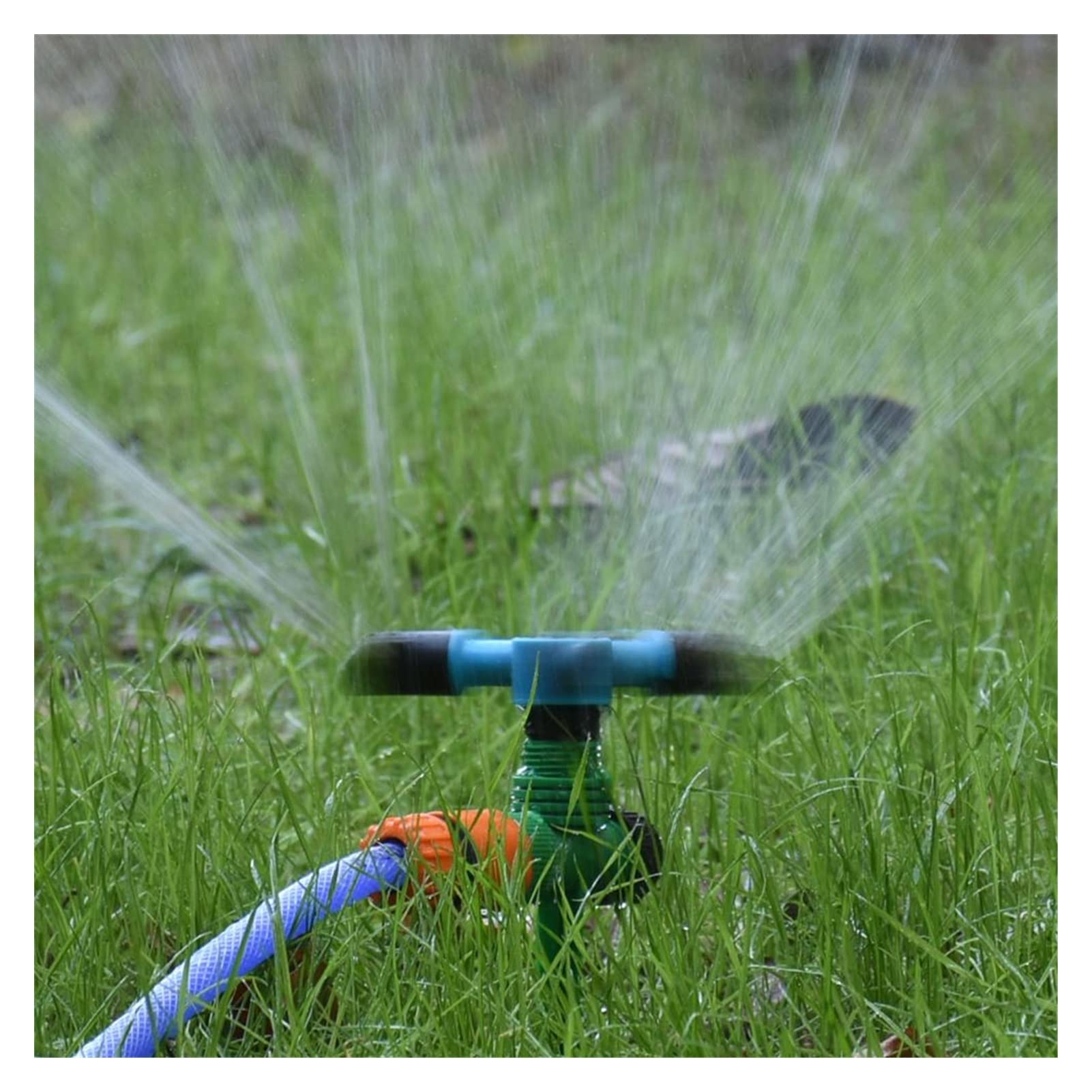 Irrigatore da giardino, Irrigatore rotante a tre bracci regolabile in plastica ABS