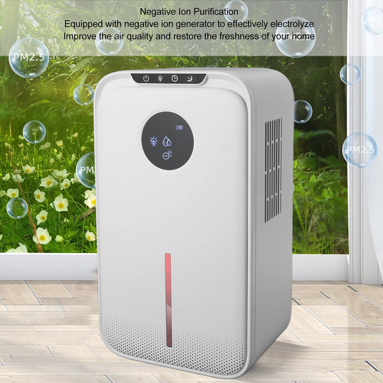 Deumidificatore Silenzioso Per Casa 800ml – Compatto Con Luce Notte E Scarico Continuo - 5