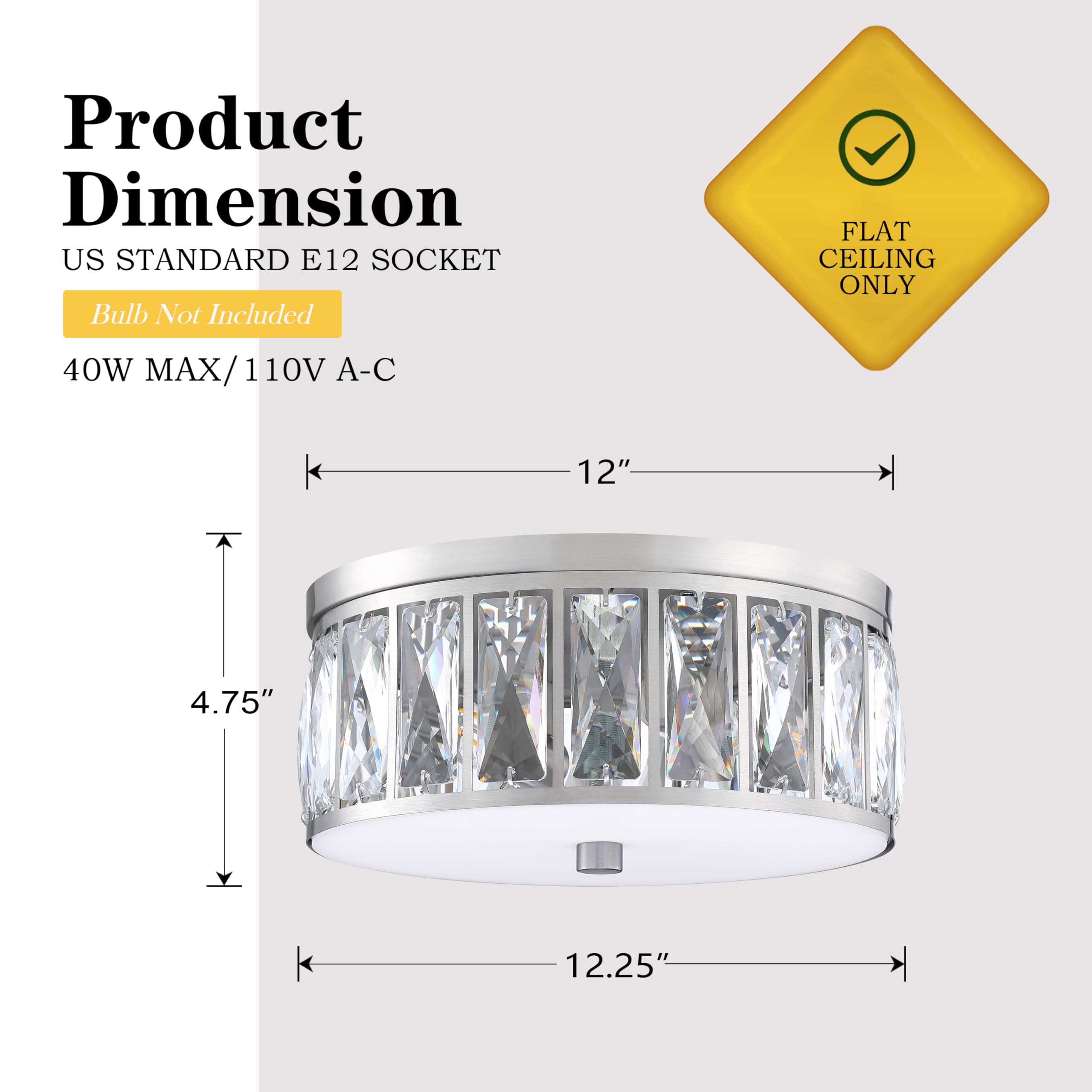 RIMI✫✫✫品 Doraimi Lighting 3 Light 12.25/ K9 Crystal Farmhouse Drum