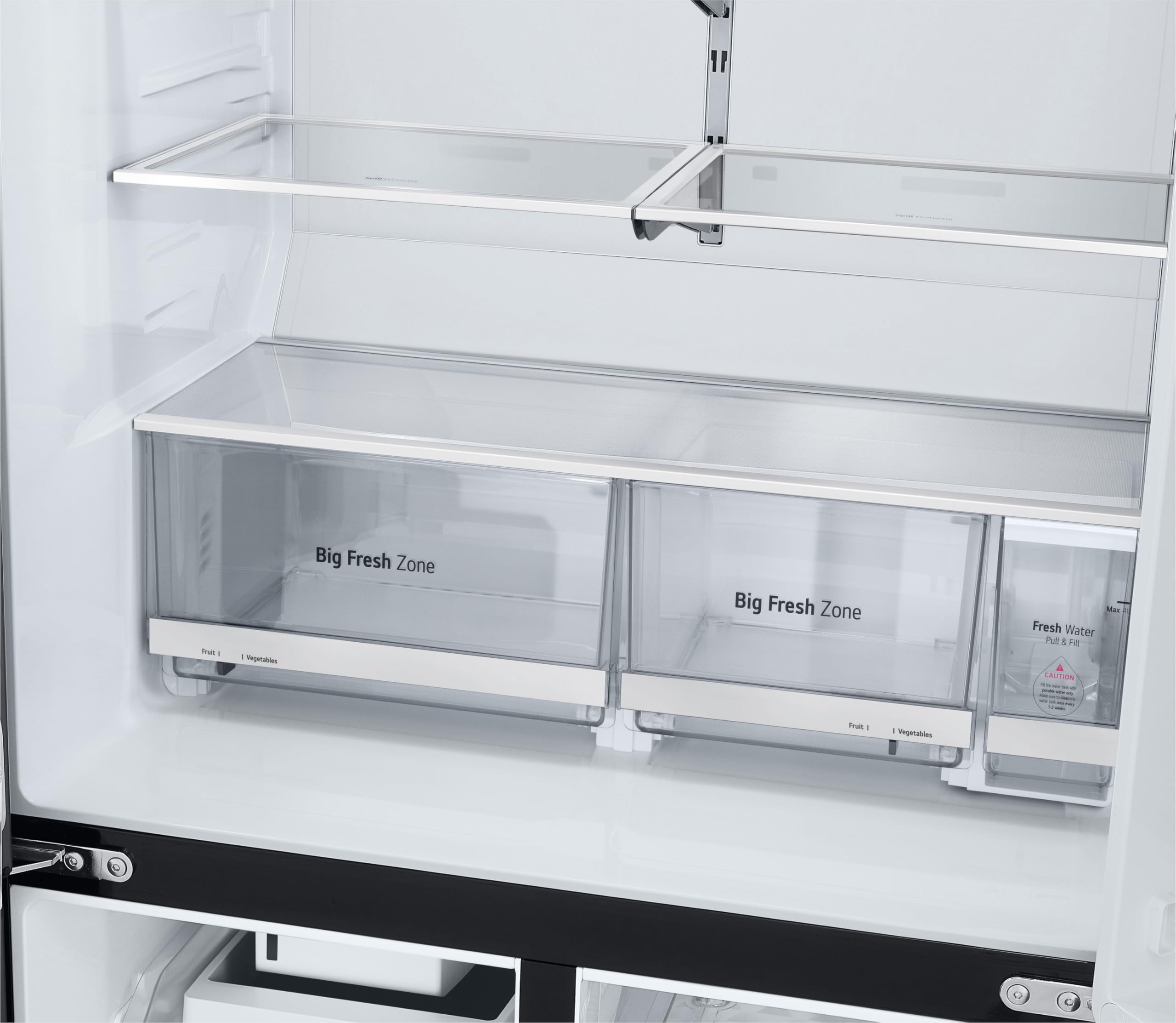 LG GMK961EV3E Multi-Door Kühlschrank mit Gefrierfach (646 L, Energieklasse E) mit InstaView, UVNano, Wassertank, LinearCooling, Total No Frost, Schwarz