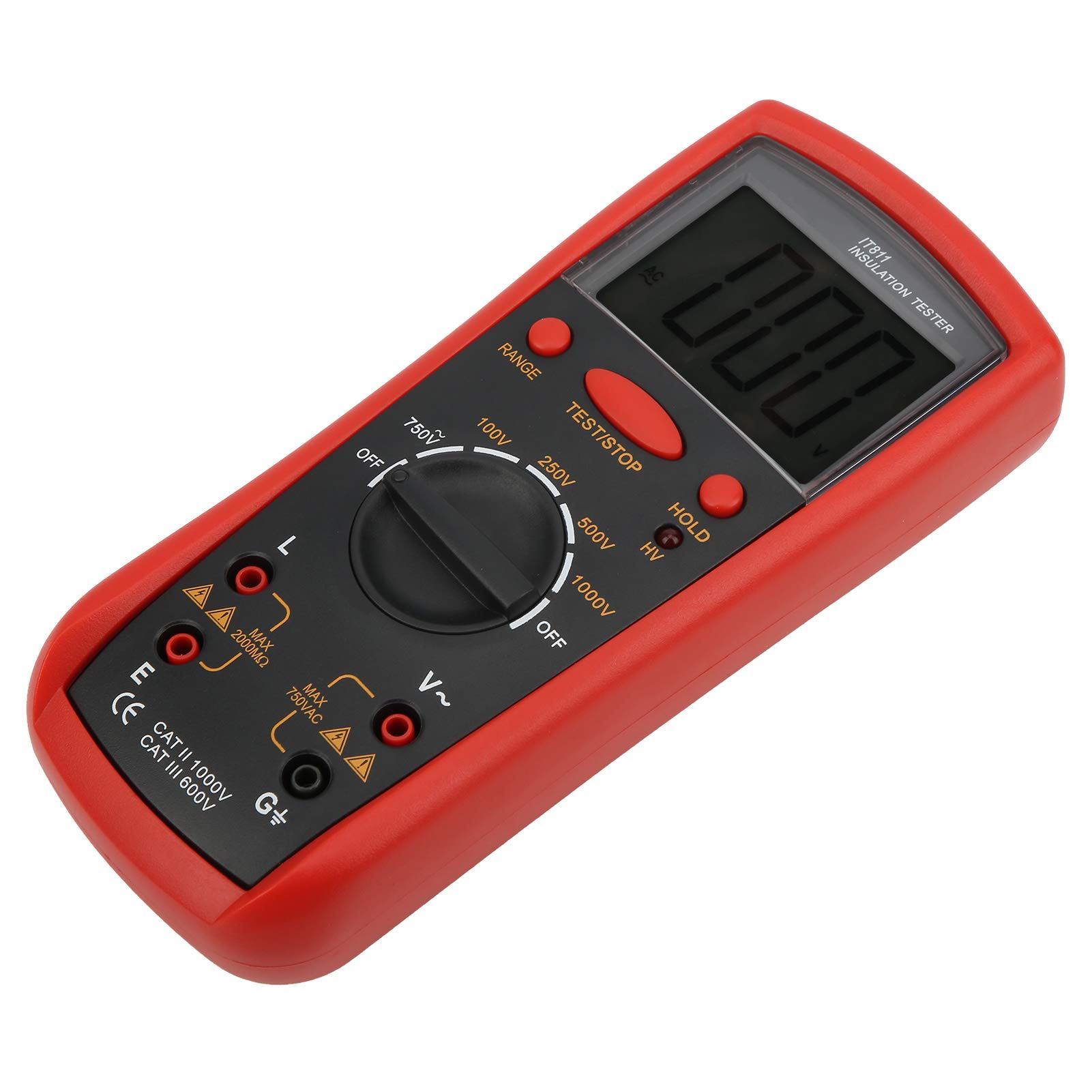 LCD Resistance Meter Resistance Tester Insulation Resistance Tester Digital Display Wide Measuring Range Resistance Meter for Insulation Resistance Testing