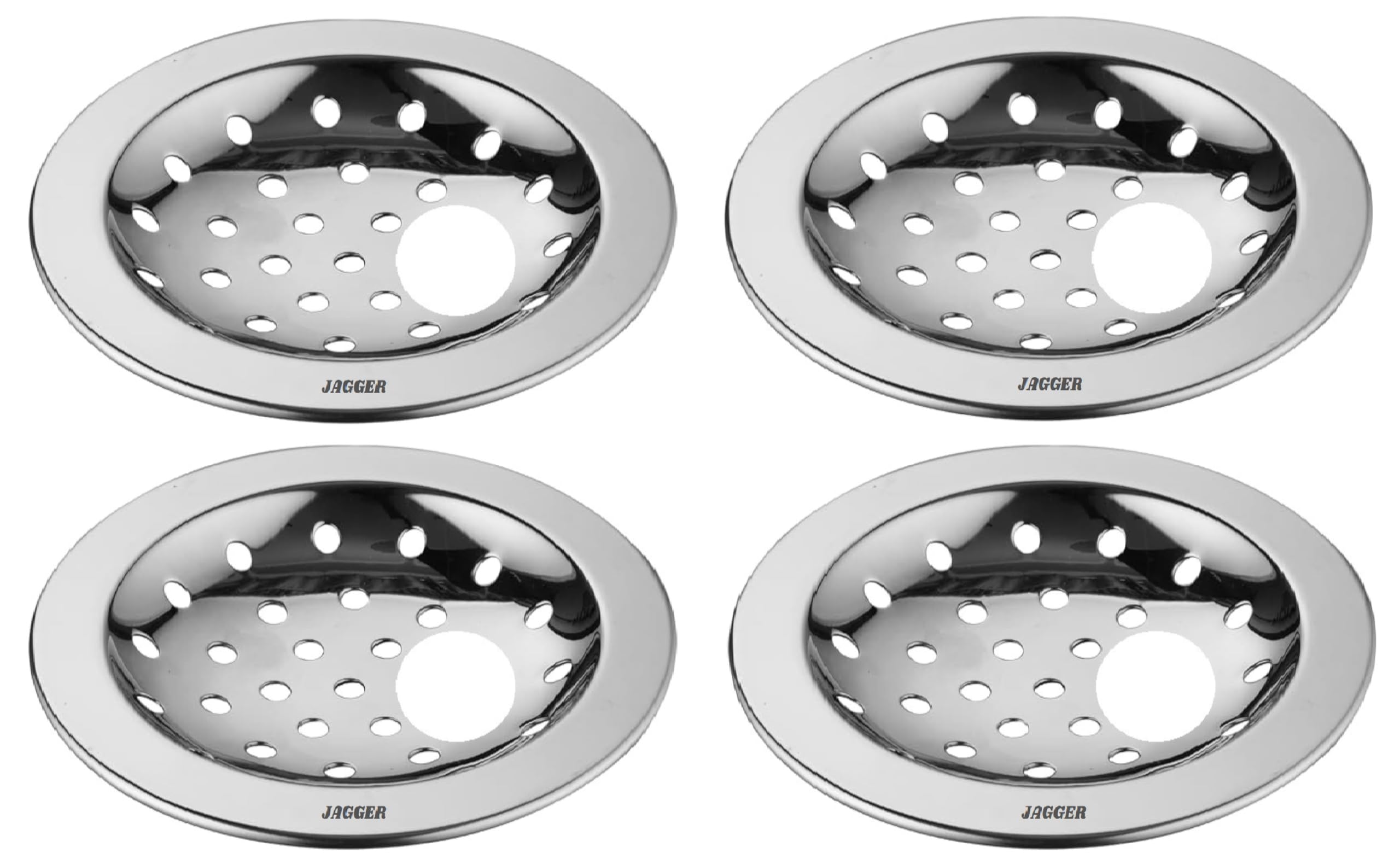 JAGGER JAG212 Stainless Steel Drain Strainer Cover Jali for Kitchen Sink, Bathroom, Wash Basin, Washing Machine | Chrome Finish | Combo Pack of - 4 (Grating Beading Hole, 127MM [ 5" INCH ]) (B0D6YR22ZB) Amazon Price History, Amazon Price Tracker