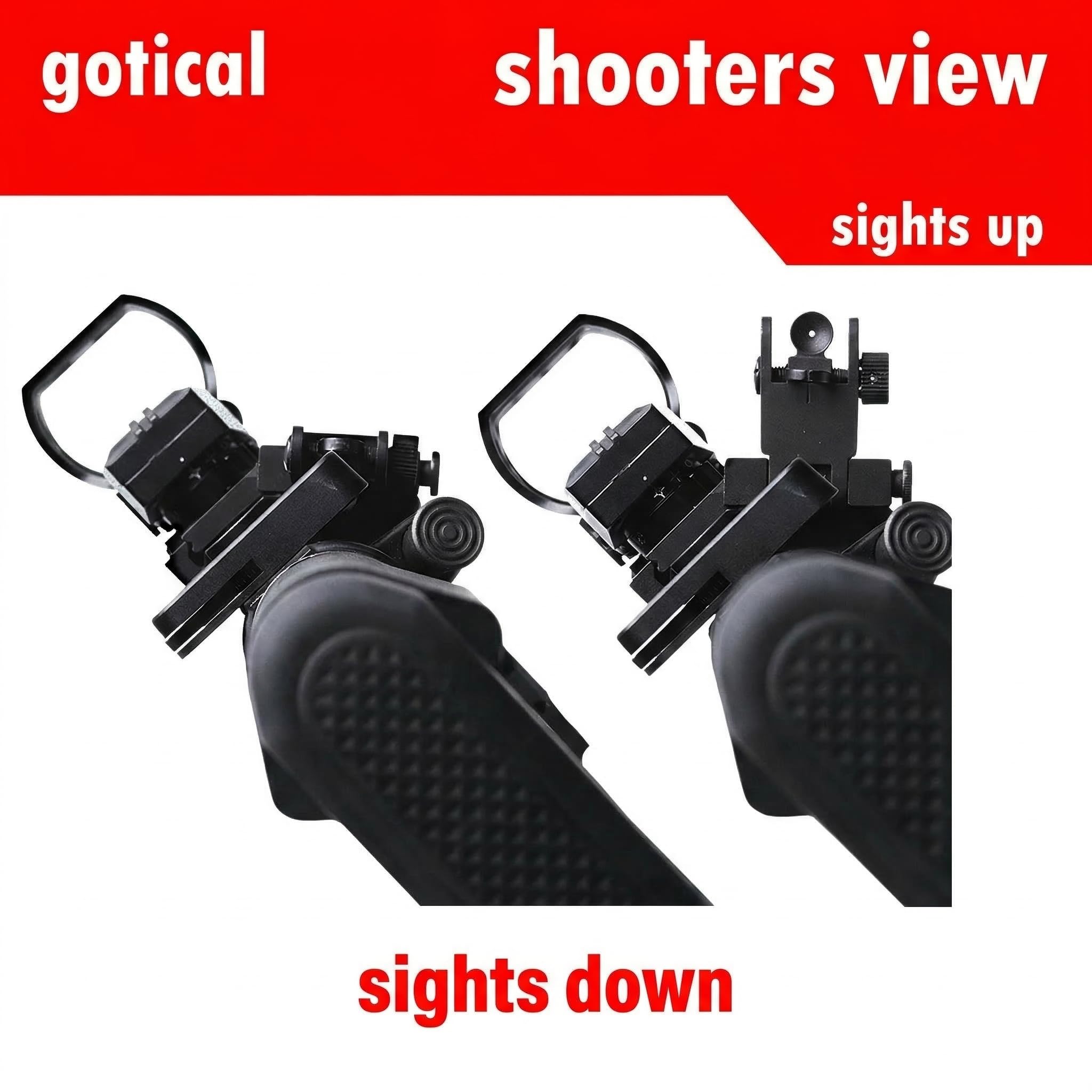 Amazon.com: GOTICAL 45 Degree Offset Flip Up Sight | Low Profile