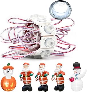 DC12V Replacement Lights for Inflatables 20Pcs 3 LED Lights Inflatables White with Self Adhesive