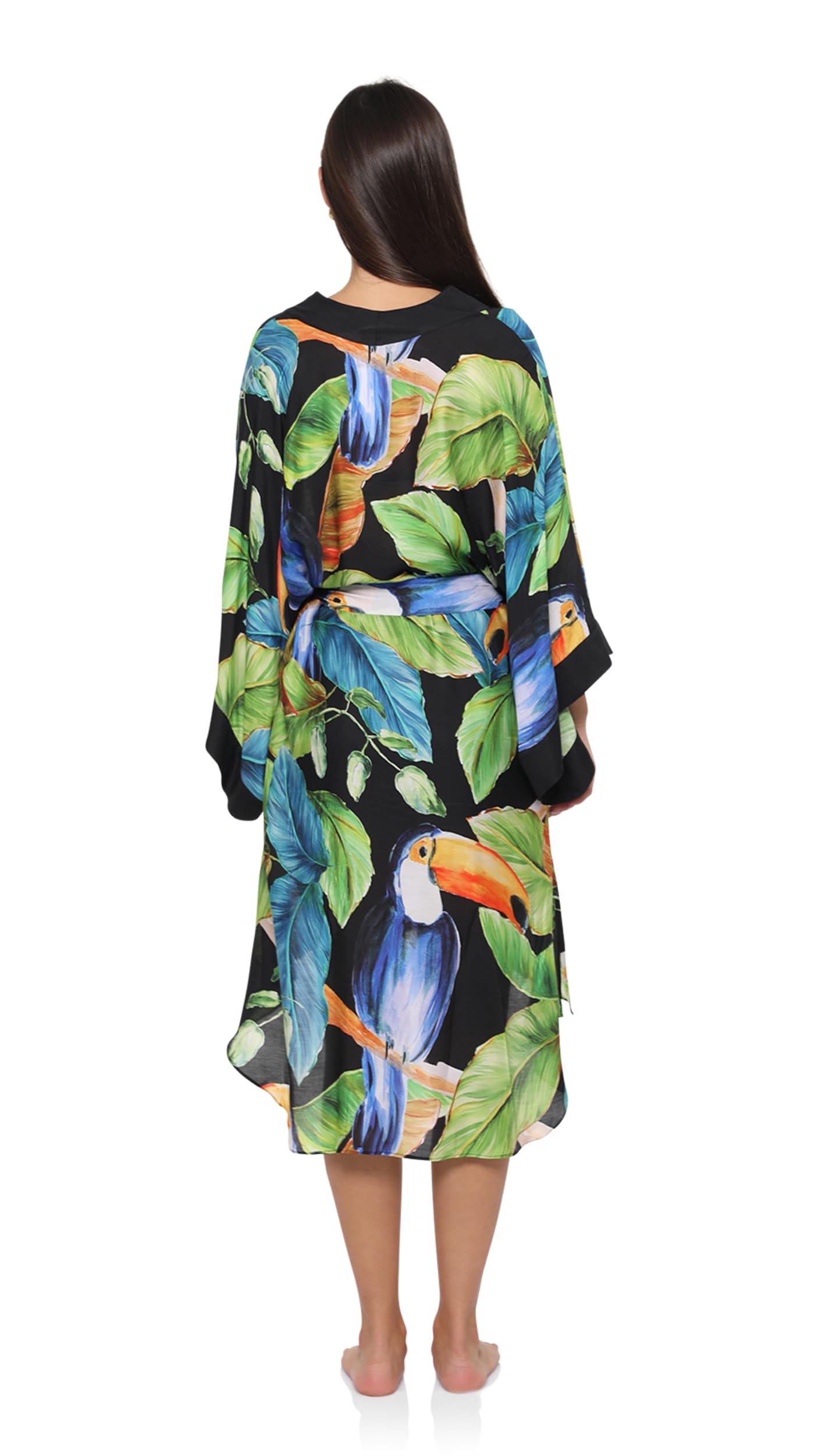 Kimono - morgenmantel RE-633 – Viskose (80%) und Seide (20%) – Eleganz – Leicht