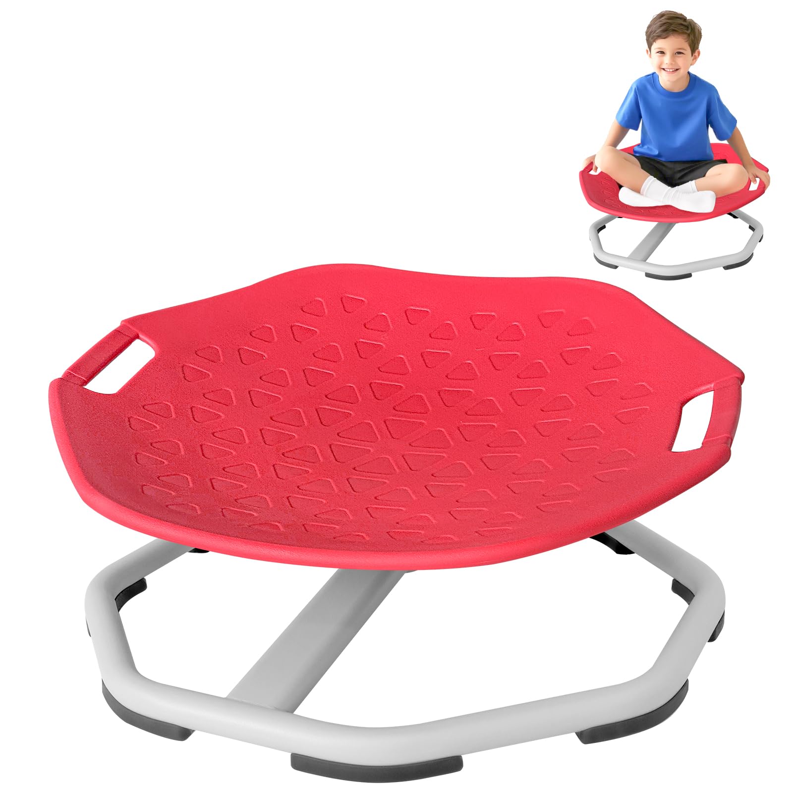 Sensorischer Drehstuhl mit Griffen für autistische Kinder, sensorischer Drehstuhl für Kinder mit Autismus, Sitz- und Drehstühle für Kinder, Teenager, verbessert Balance und Koordination