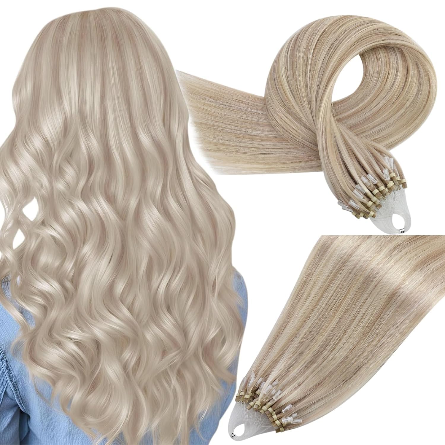 Easyouth U Tip Hair Extensions Brown Keratin Tip Hair Extensions Real Human Hair Darkest Brown Keratin Hair Extension Human Hair with Natural Texture 18Inch 50G 1G/S — view 32